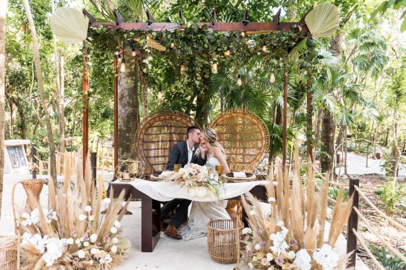 boho chic wedding at Iberostar tucan