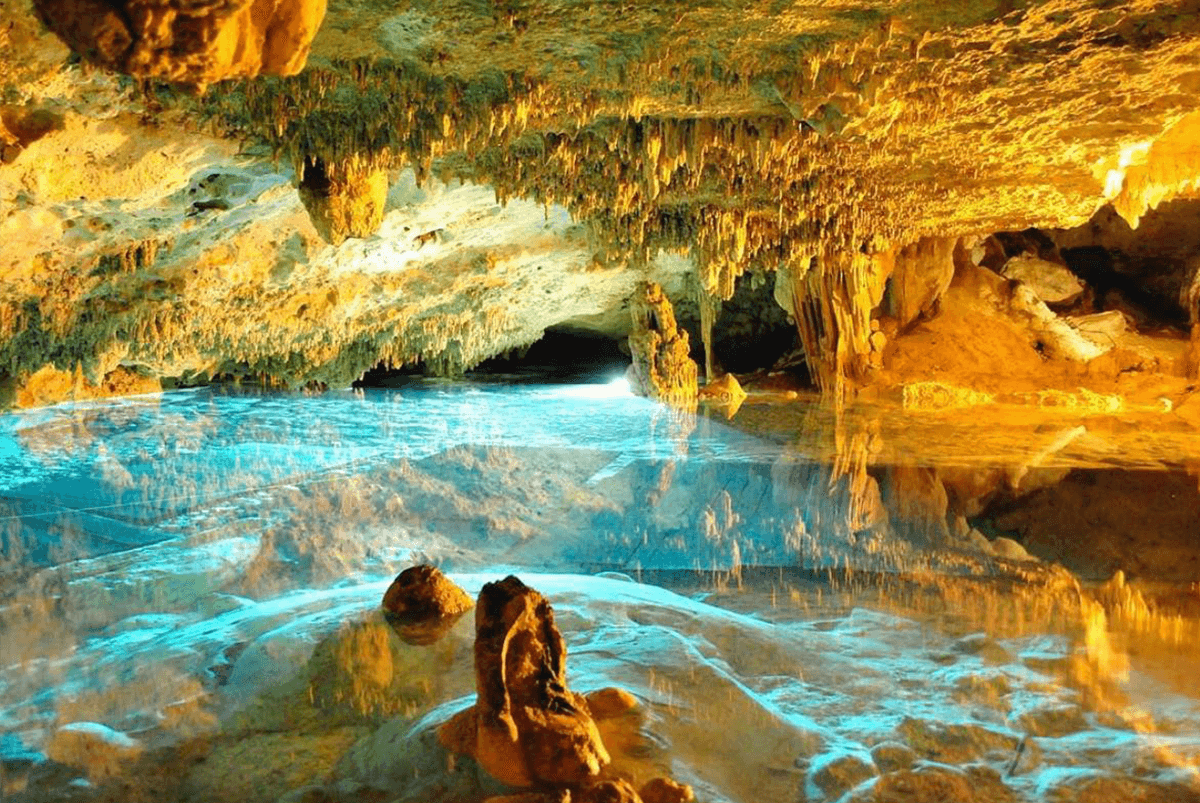 Tulum cenote underground