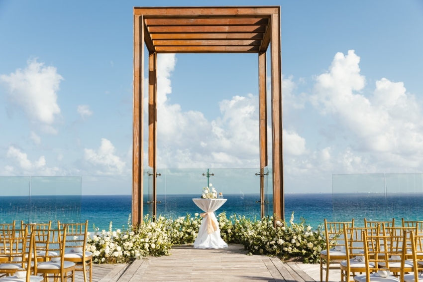 sky wedding gazebo at secrets moxche playa del carmen