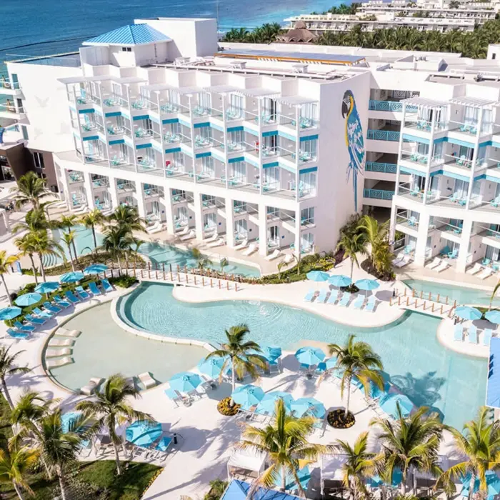 aerial view of Margaritaville Island Reserve Riviera Maya