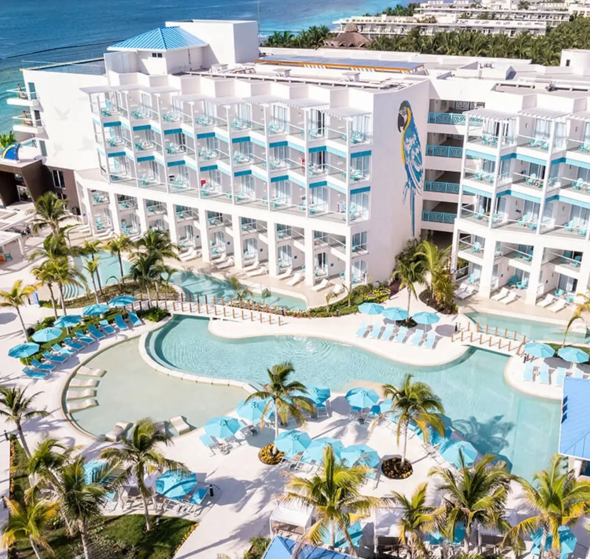 aerial view of Margaritaville Island Reserve Riviera Maya