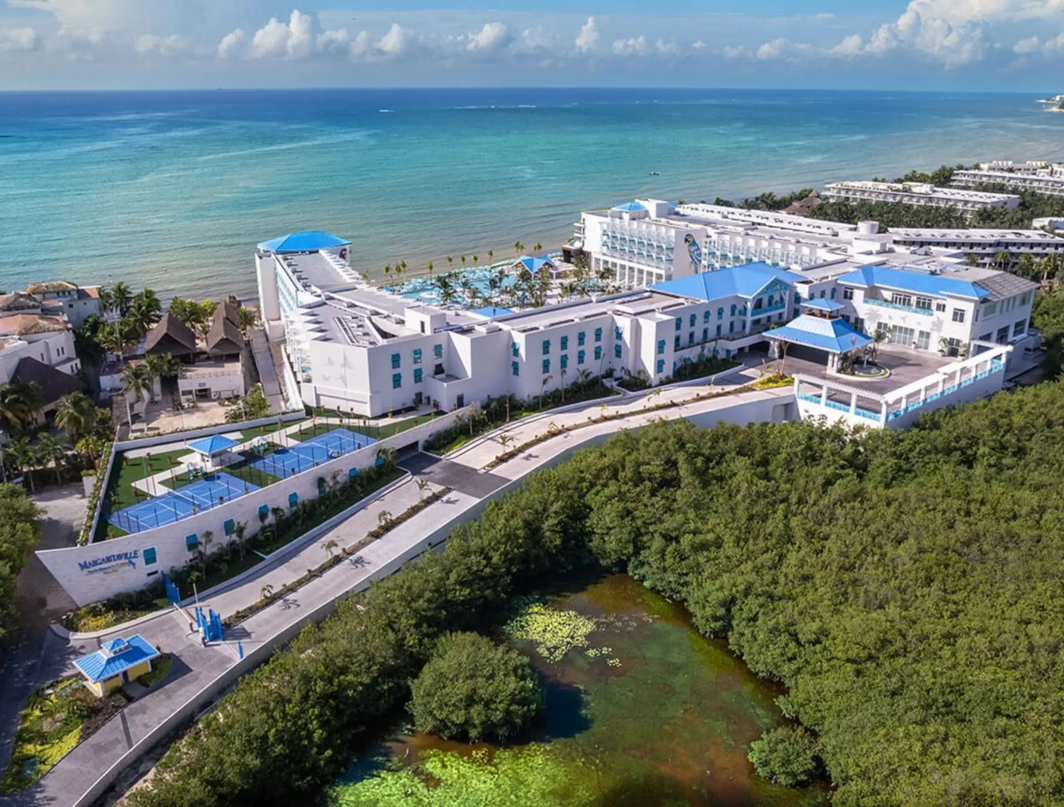aerial view of Margaritaville Island Reserve Riviera Maya