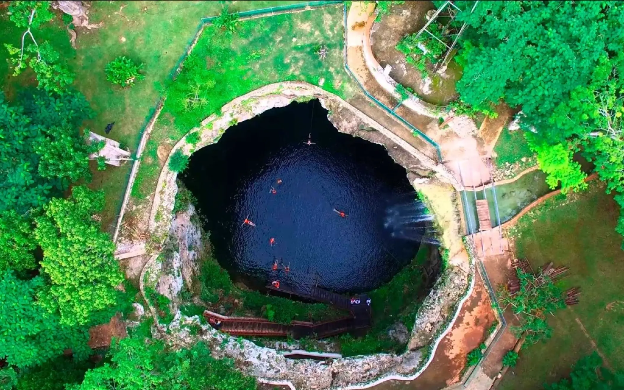 Saamal Cenote at Chichen Itza, a serene natural pool that captivates visitors with its blue waters.