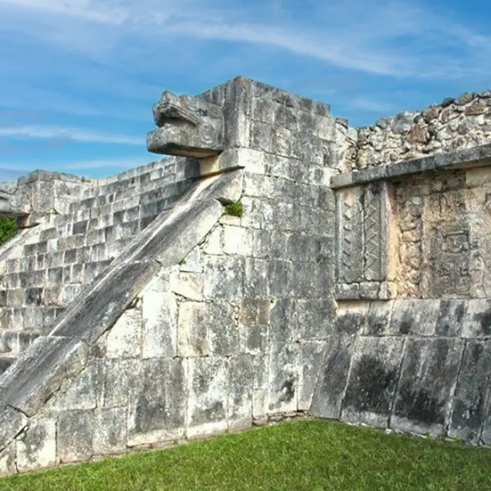 The Venus Platform at Chichen Itza featuring intricate carvings and ceremonial significance.