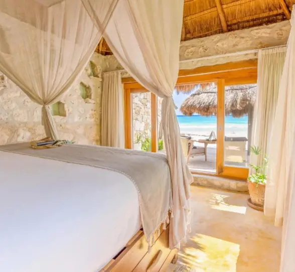 beach house oceanfront beach level at Ahau Tulum