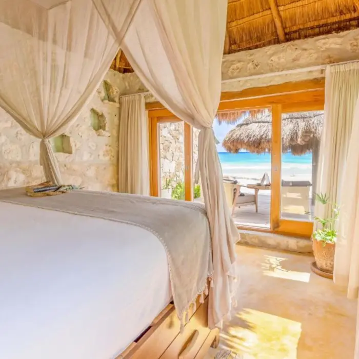 beach house oceanfront beach level at Ahau Tulum