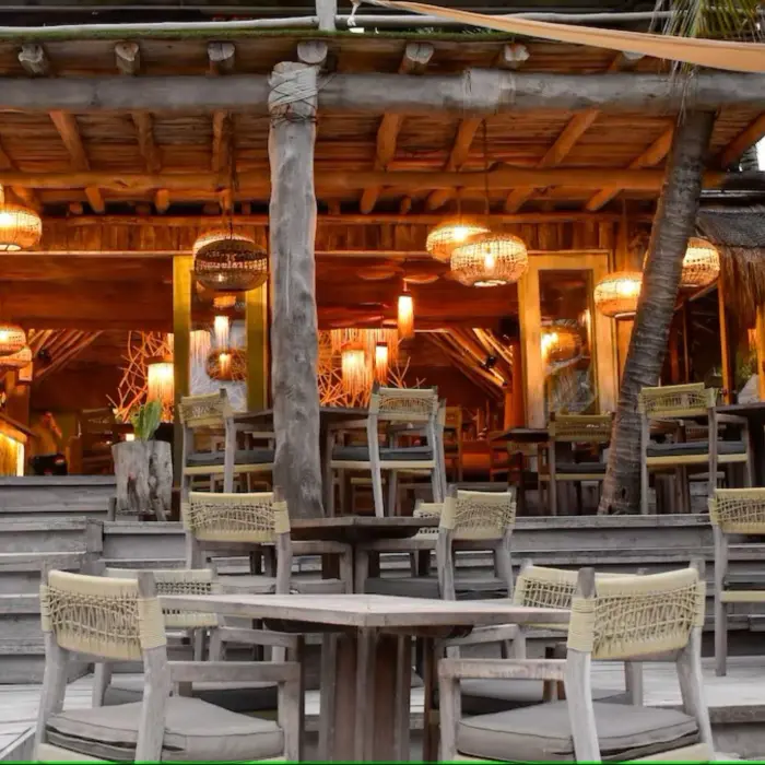 beachfront restaurant at Ahau Tulum