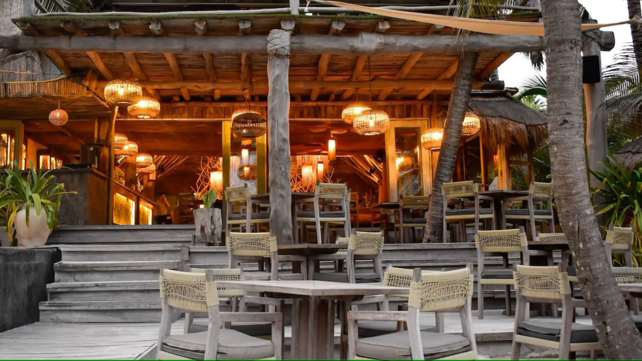 beachfront restaurant at Ahau Tulum