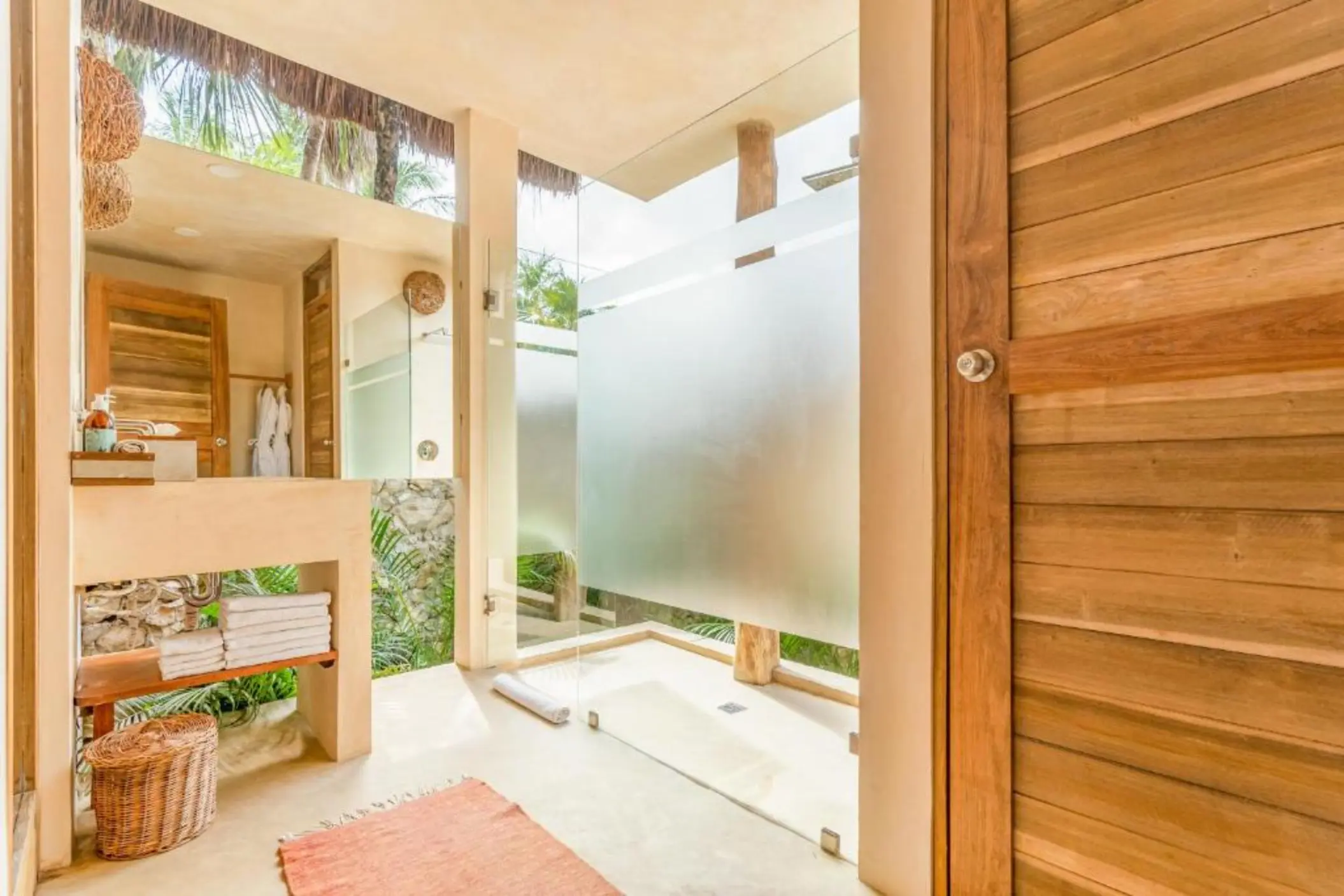 washroom of suite at Ahau Tulum