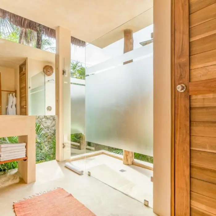 washroom of suite at Ahau Tulum