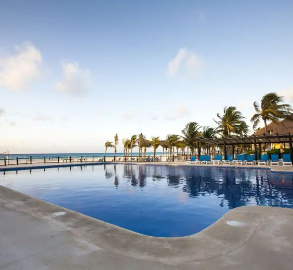 beachfront pool at Allegro Playacar