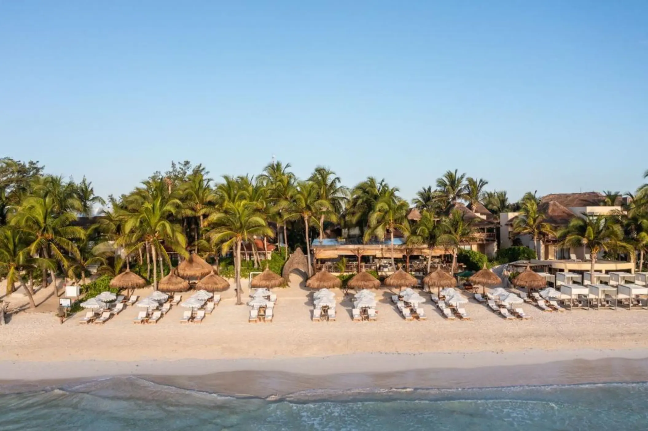 aerial view of Ana y Jose Hotel and its beach