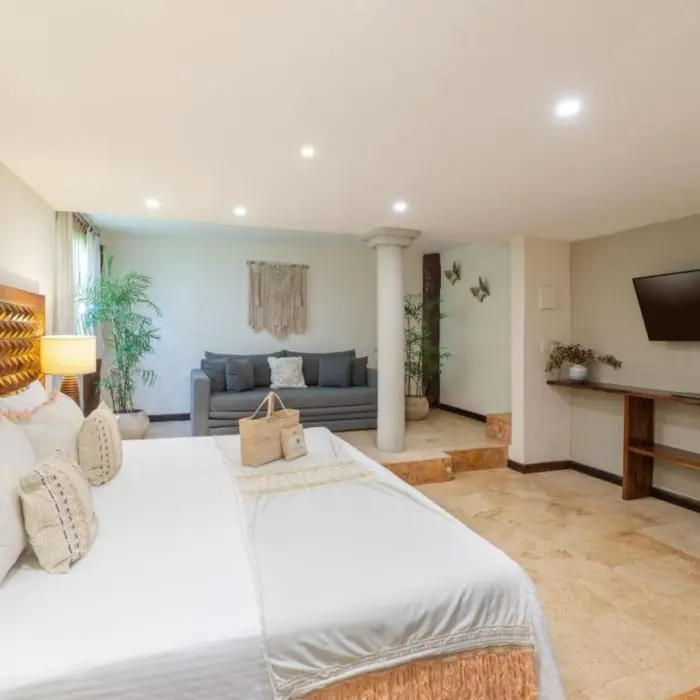 room with king bed at Ana y Jose Hotel