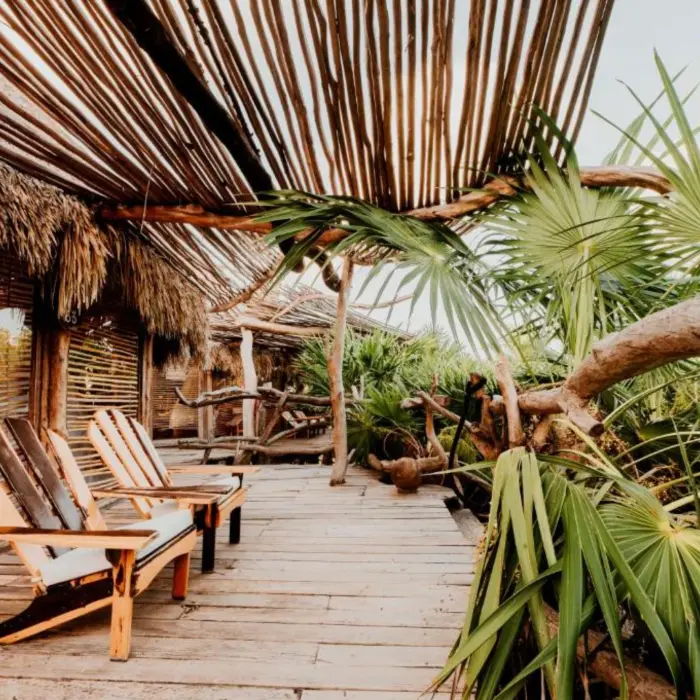 balcony of the sky villa at Azulik Tulum