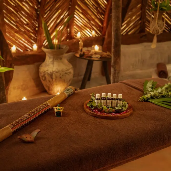 traditional treatment at the spa at Azulik Tulum