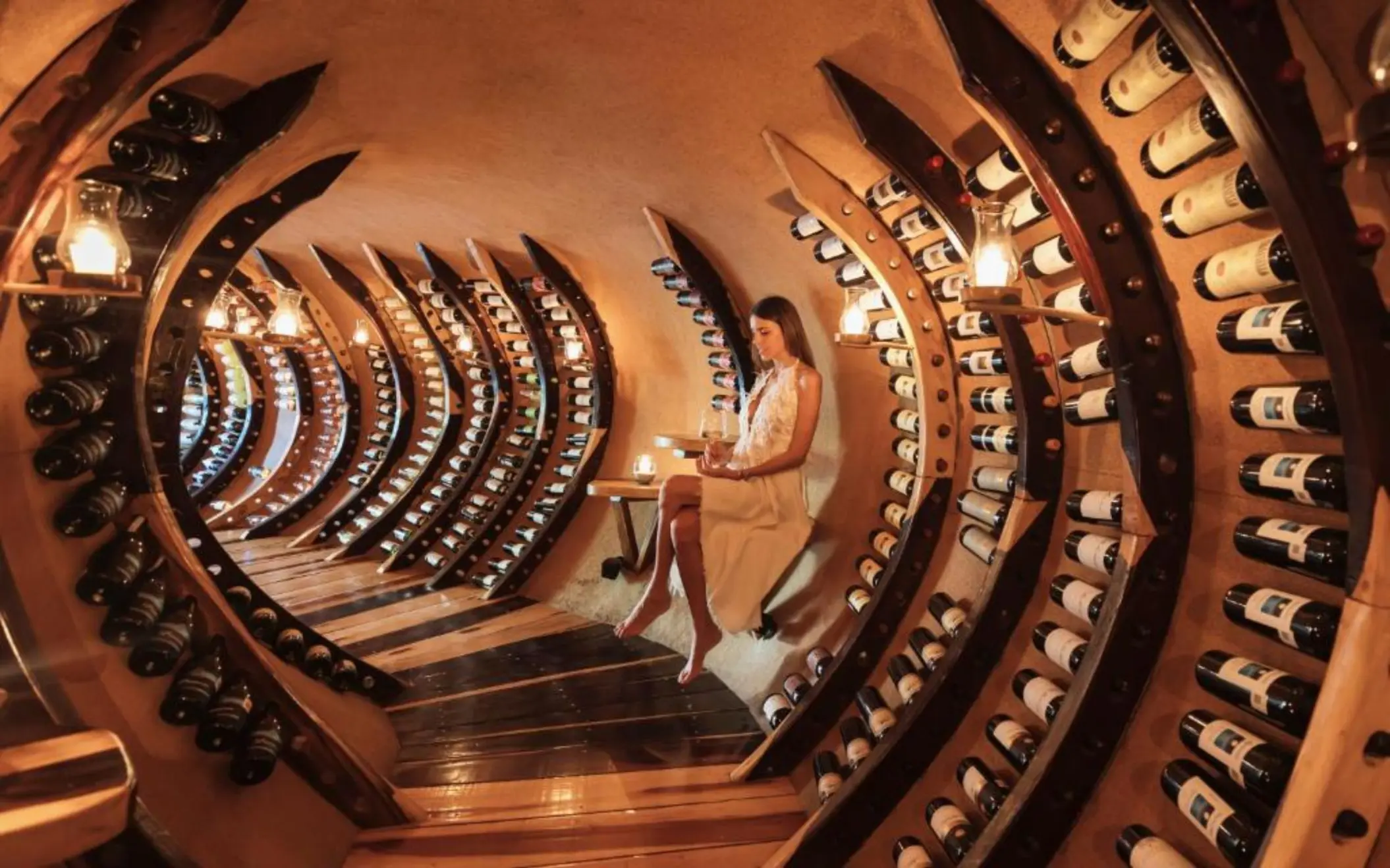 wine cellar at Azulik Tulum