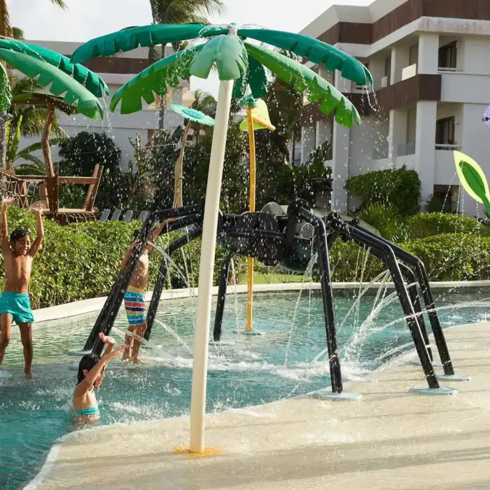 kids play pool at Bahia Principe Grand Tulum
