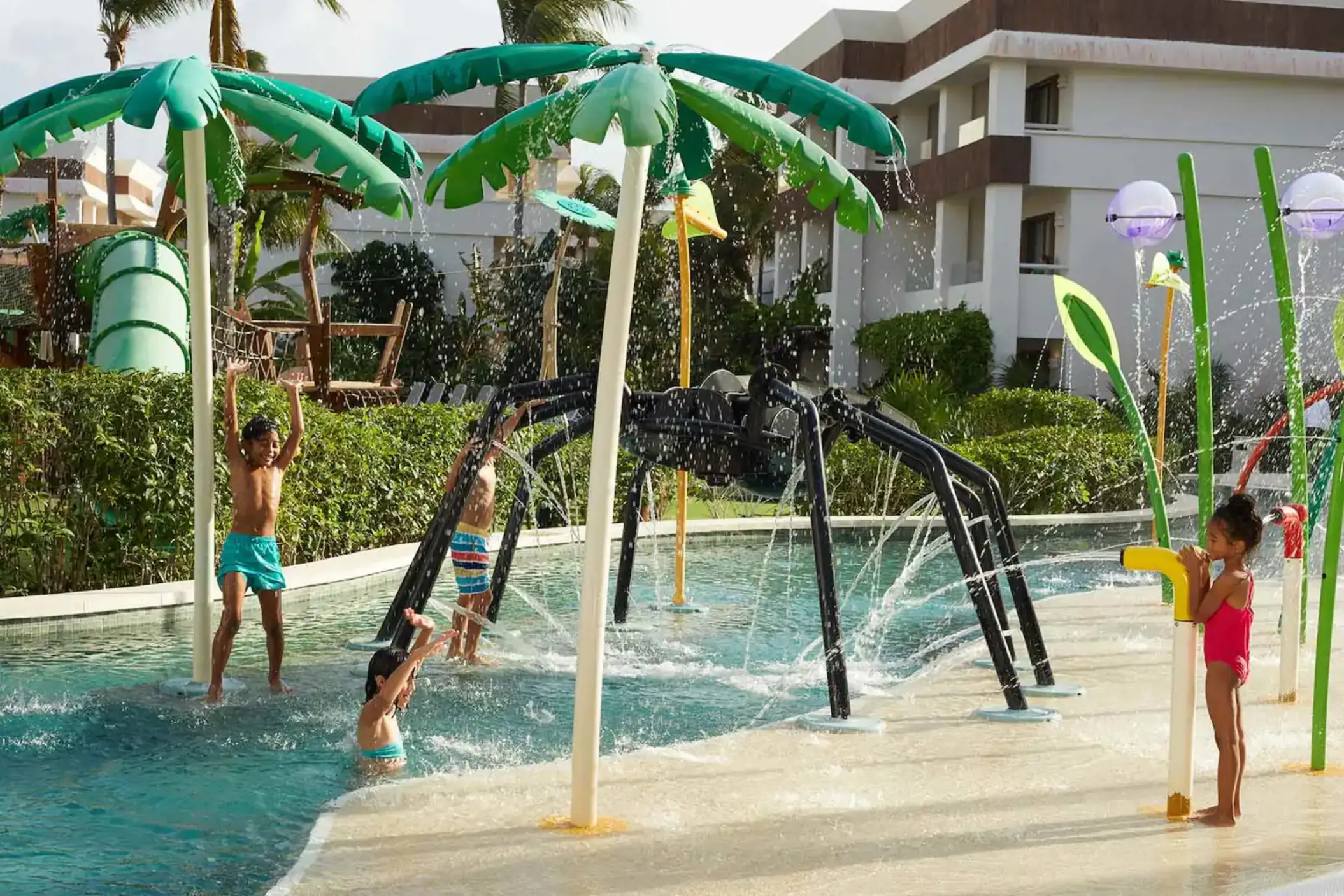 kids play pool at Bahia Principe Grand Tulum