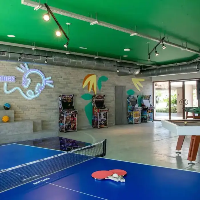 teens play zone with pool and table tennis and arcade games at Bahia Principe Grand Tulum