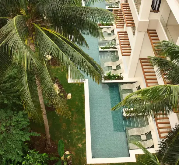 exterior of swim out suite at Bahia Principe Luxury Akumal