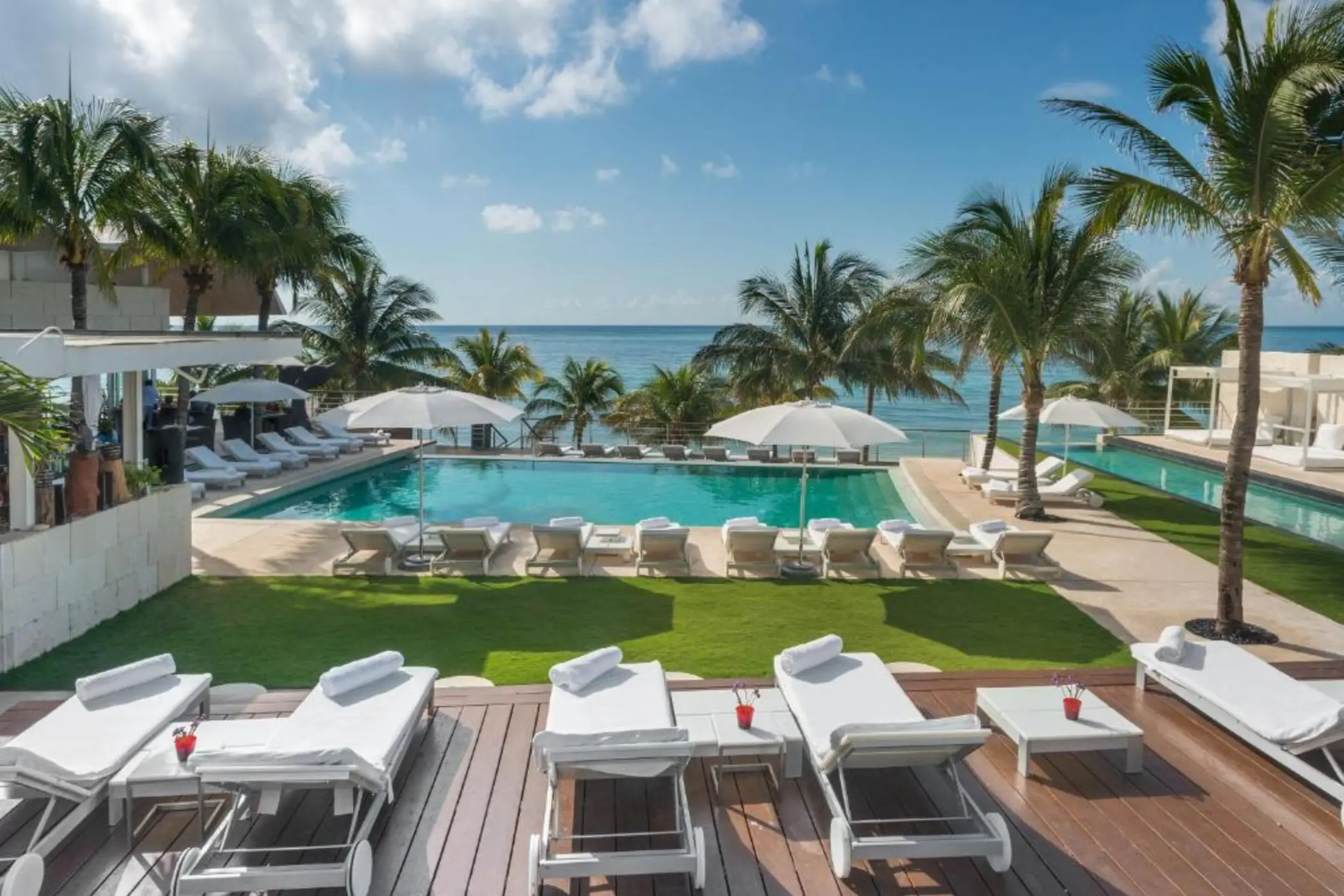 oceanfront pool at Blue Diamond Luxury Boutique Hotel