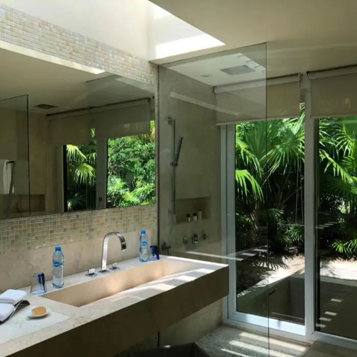 washroom of patio junior suite at Blue Diamond Luxury Boutique Hotel