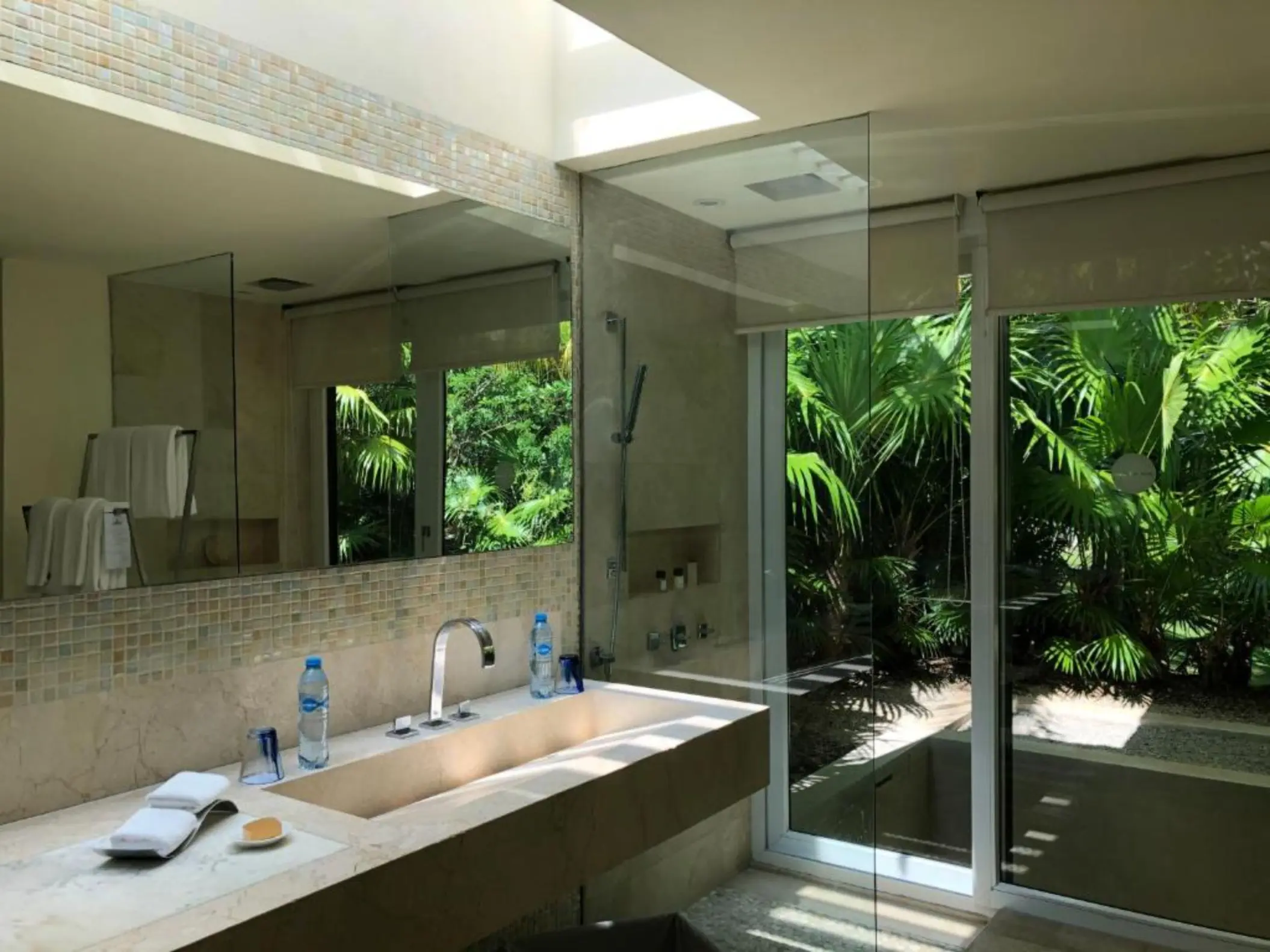 washroom of patio junior suite at Blue Diamond Luxury Boutique Hotel