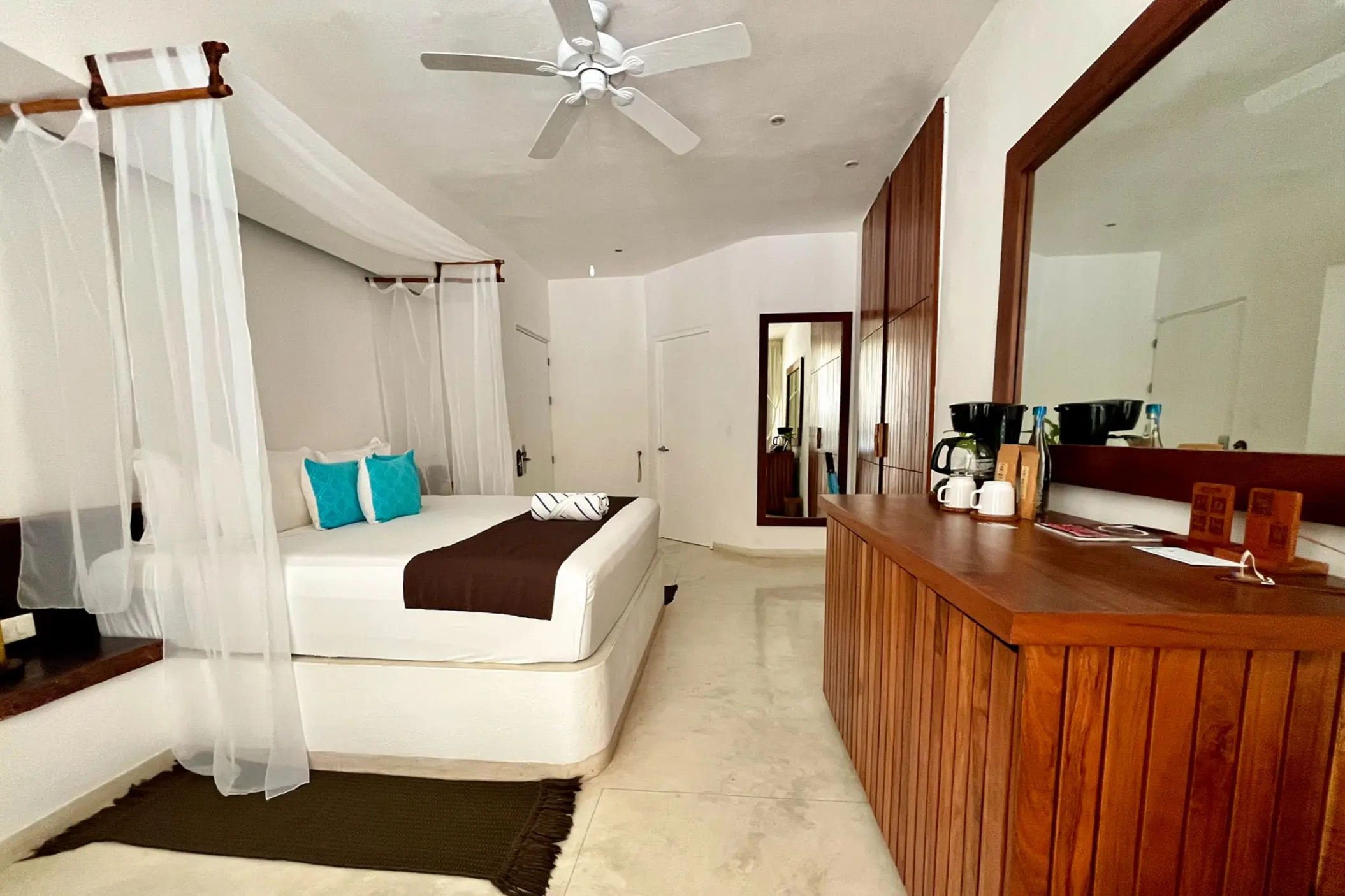 beachfront room at Cabanas Tulum Hotel