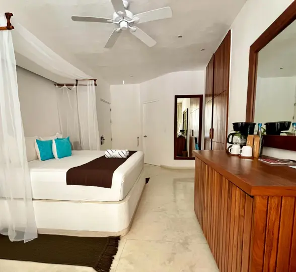 beachfront room at Cabanas Tulum Hotel