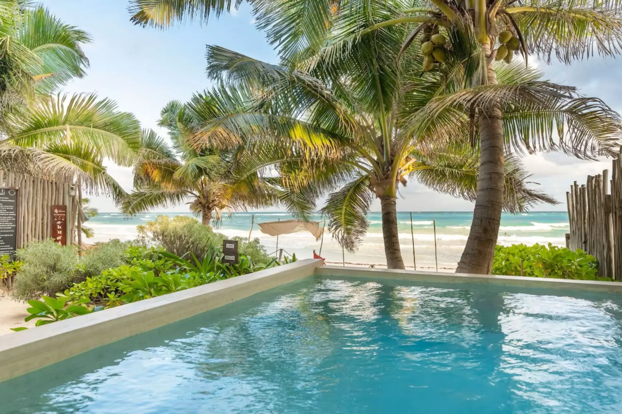 private pool in a villa at Casa Ganesh tulum