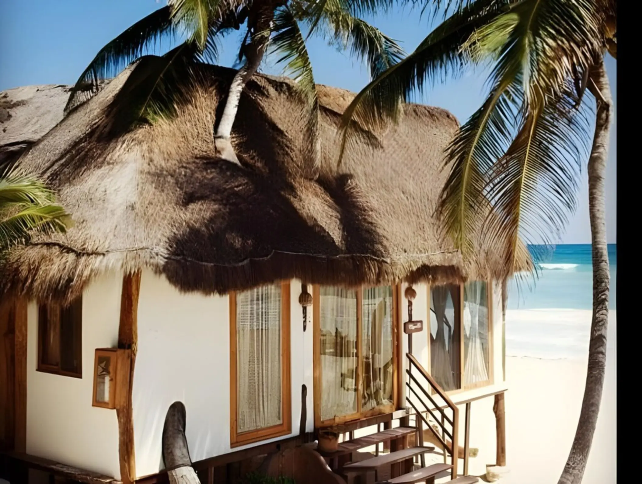 beach bungalow exterior at Casa Violeta