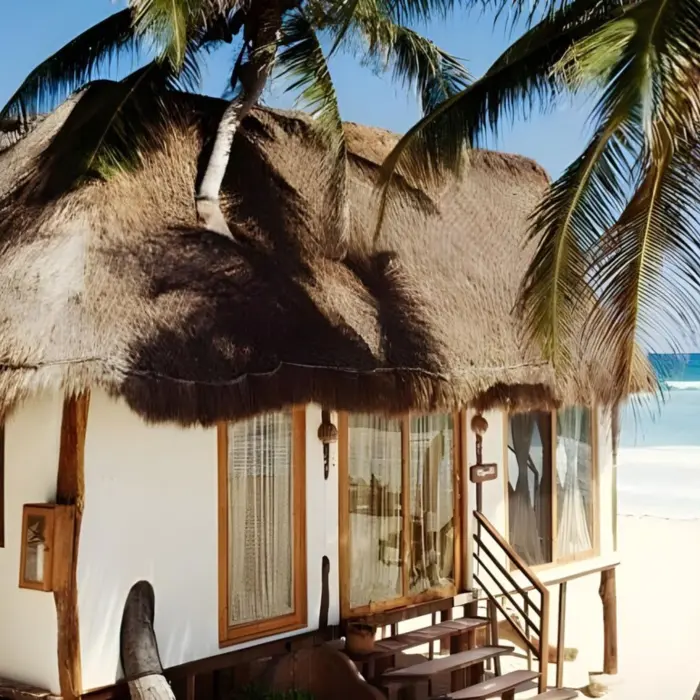beach bungalow exterior at Casa Violeta