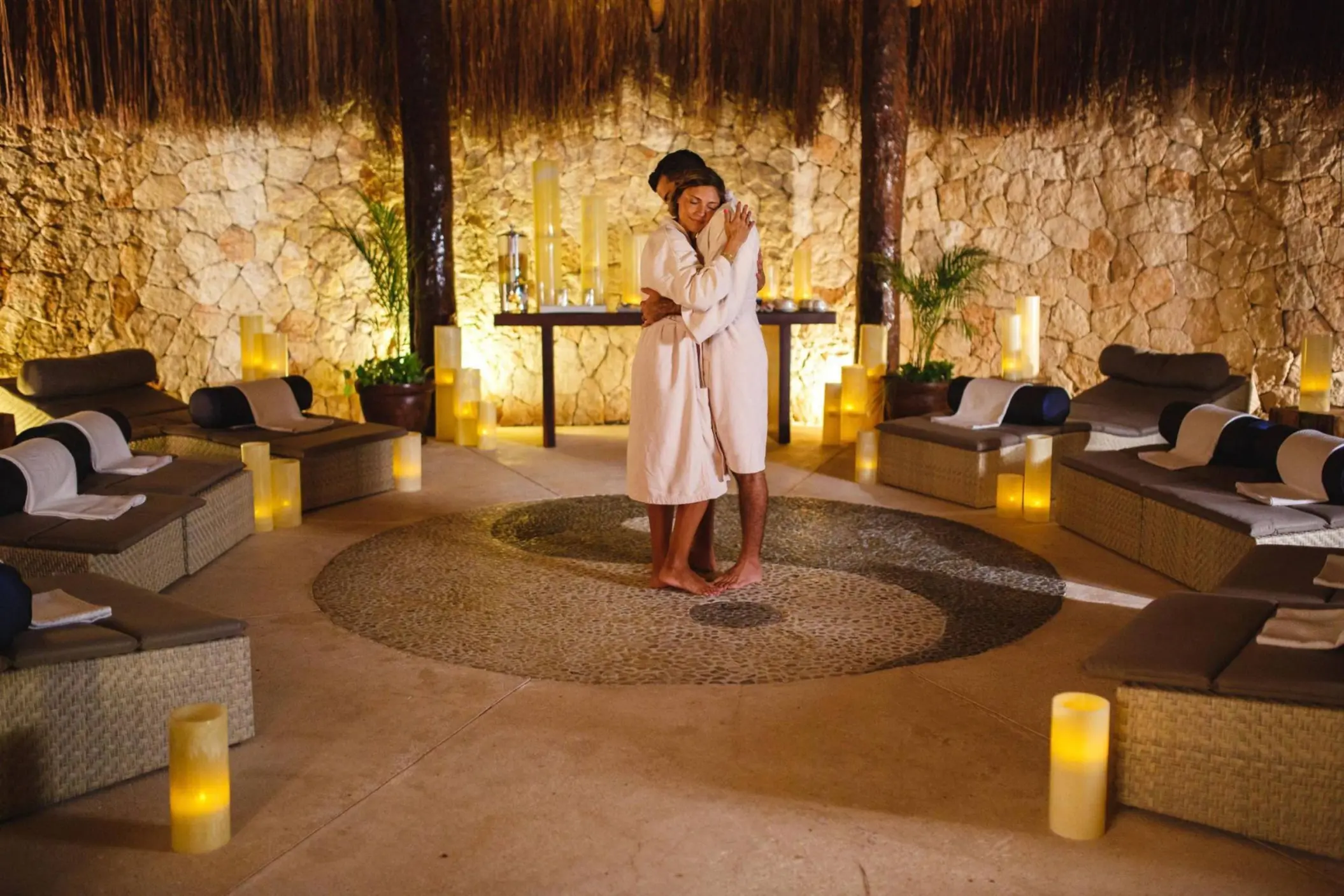 couple at the spa at Catalonia Royal Tulum