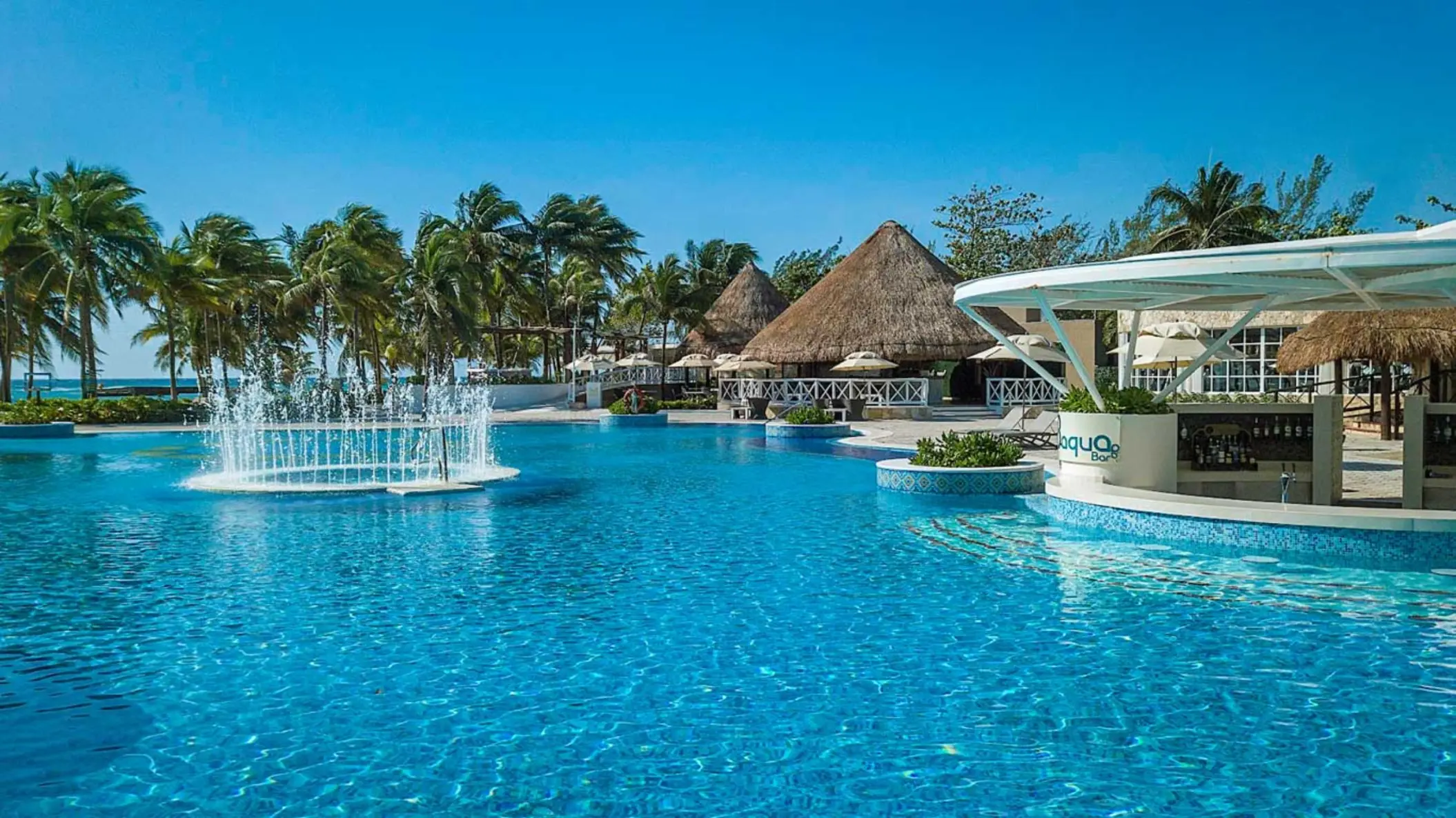 pool and swim up bar at Catalonia Royal Tulum