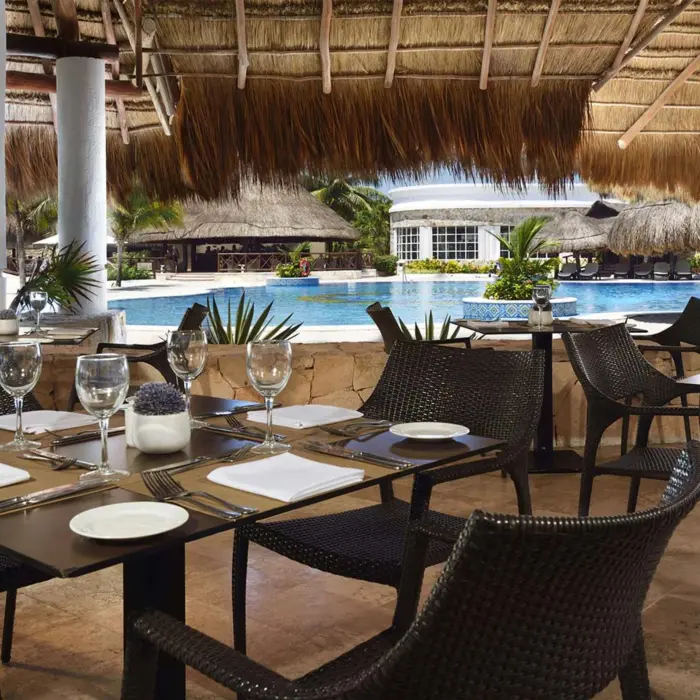 poolside restaurant at Catalonia Royal Tulum