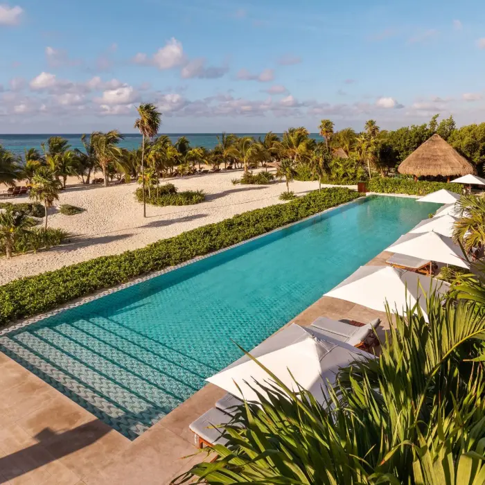 oceanfront pool at Chable Maroma