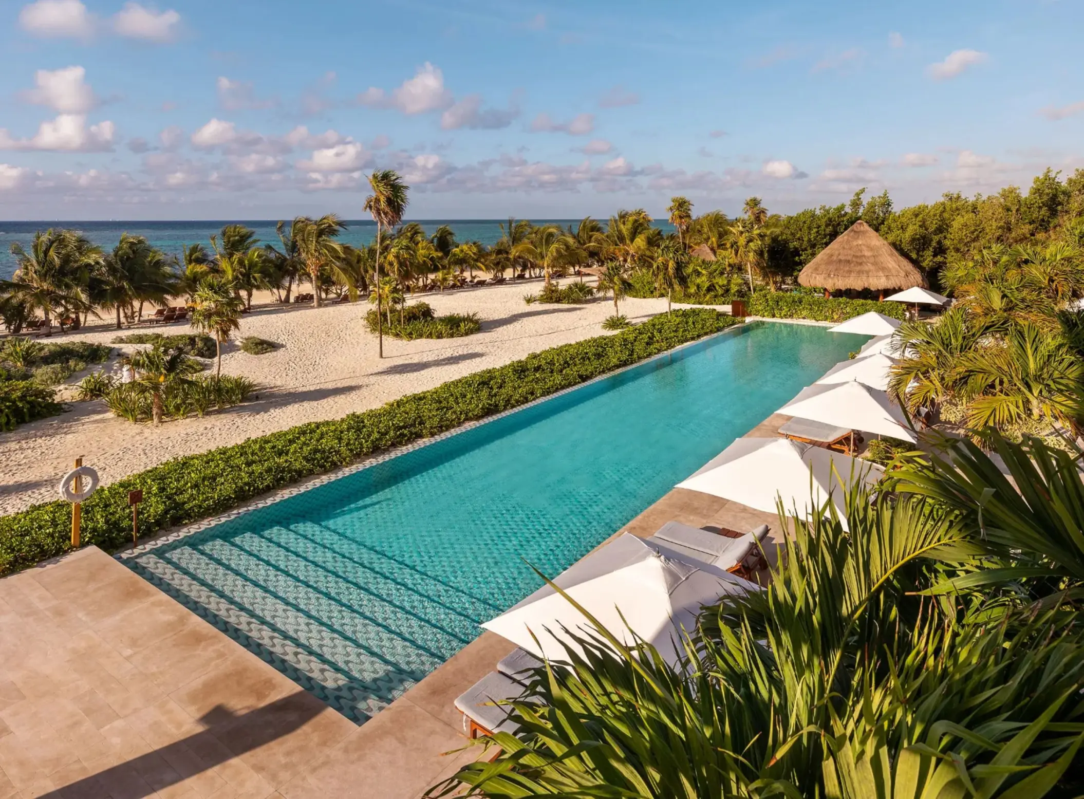 oceanfront pool at Chable Maroma