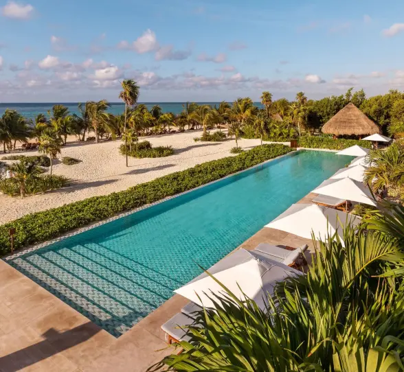 oceanfront pool at Chable Maroma