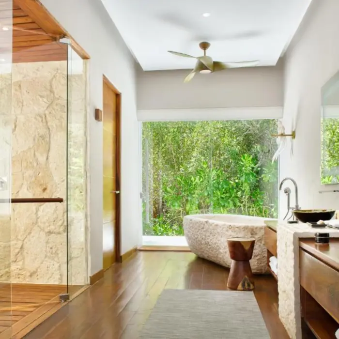 presidential villa bathroom at Chable Maroma