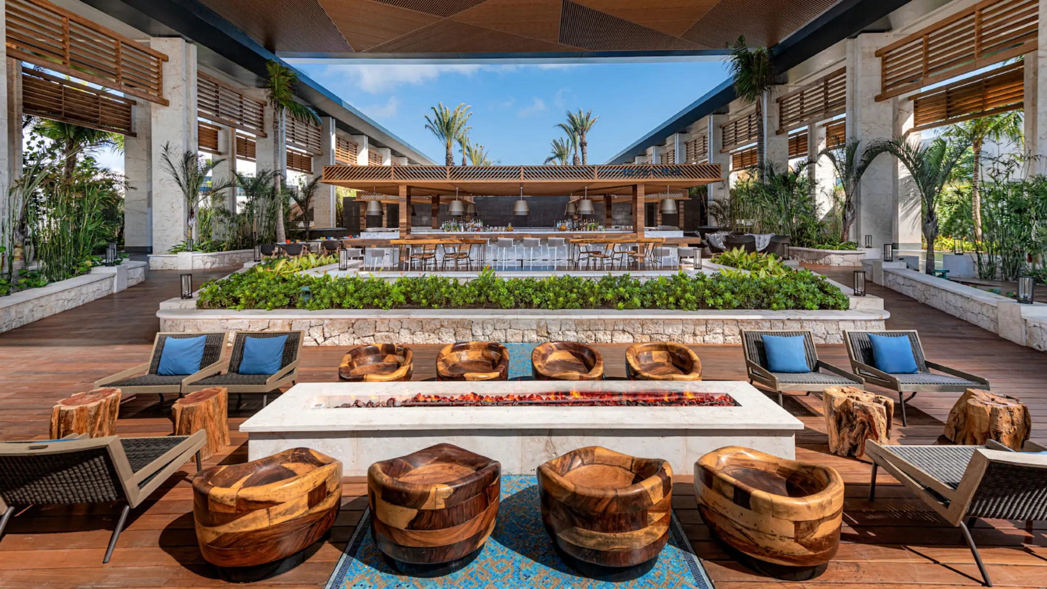 firepits at Conrad Tulum