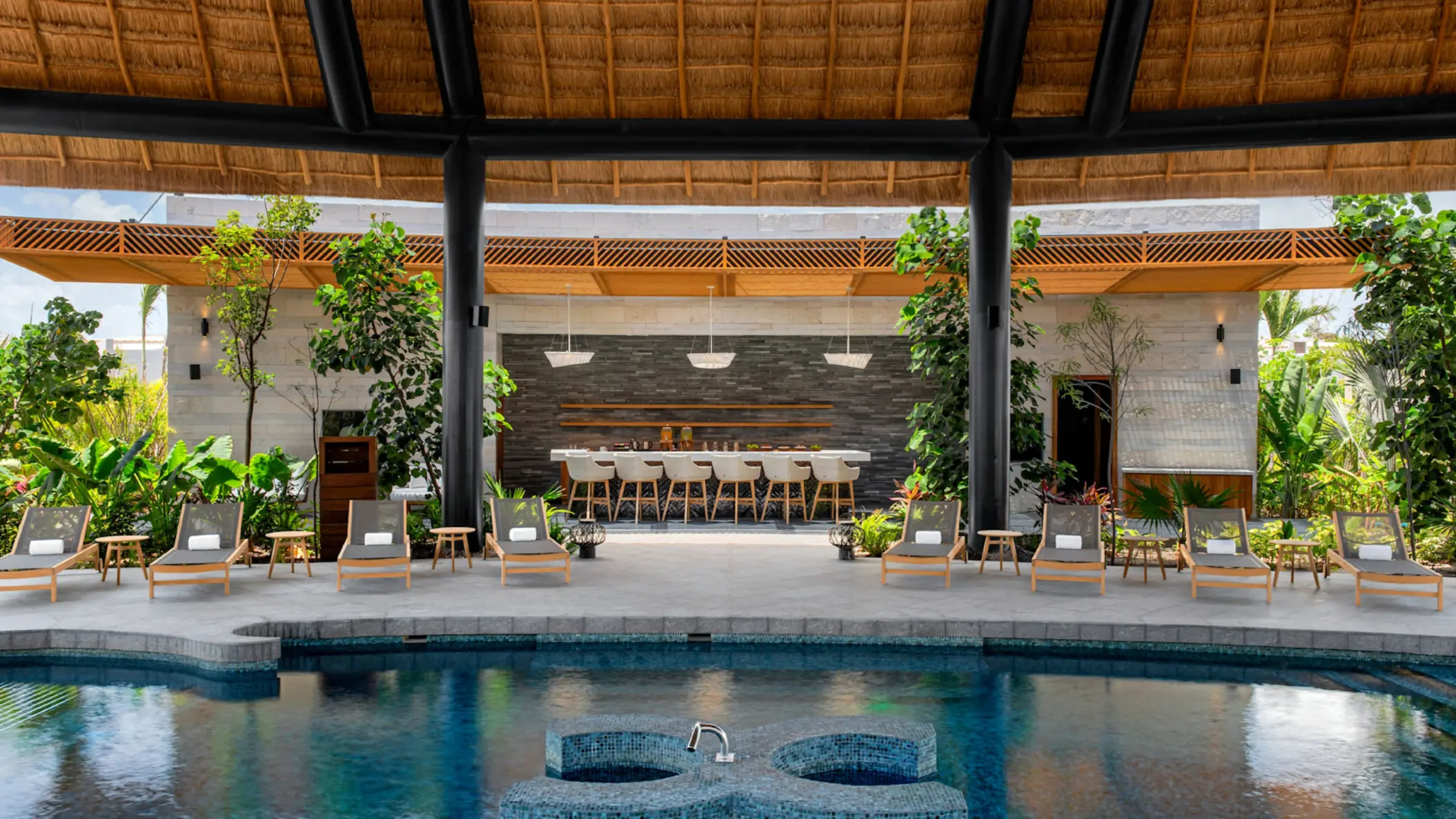 bar and pool at Conrad Tulum