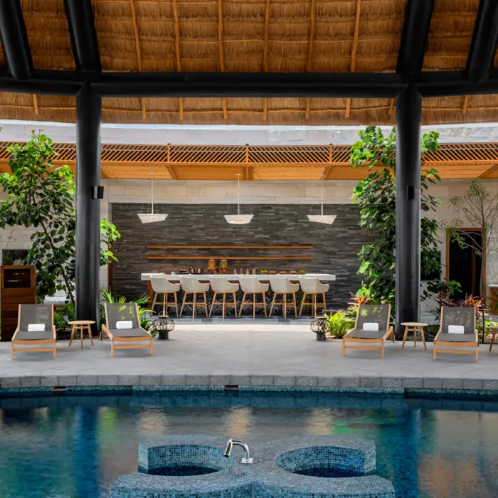 bar and pool at Conrad Tulum