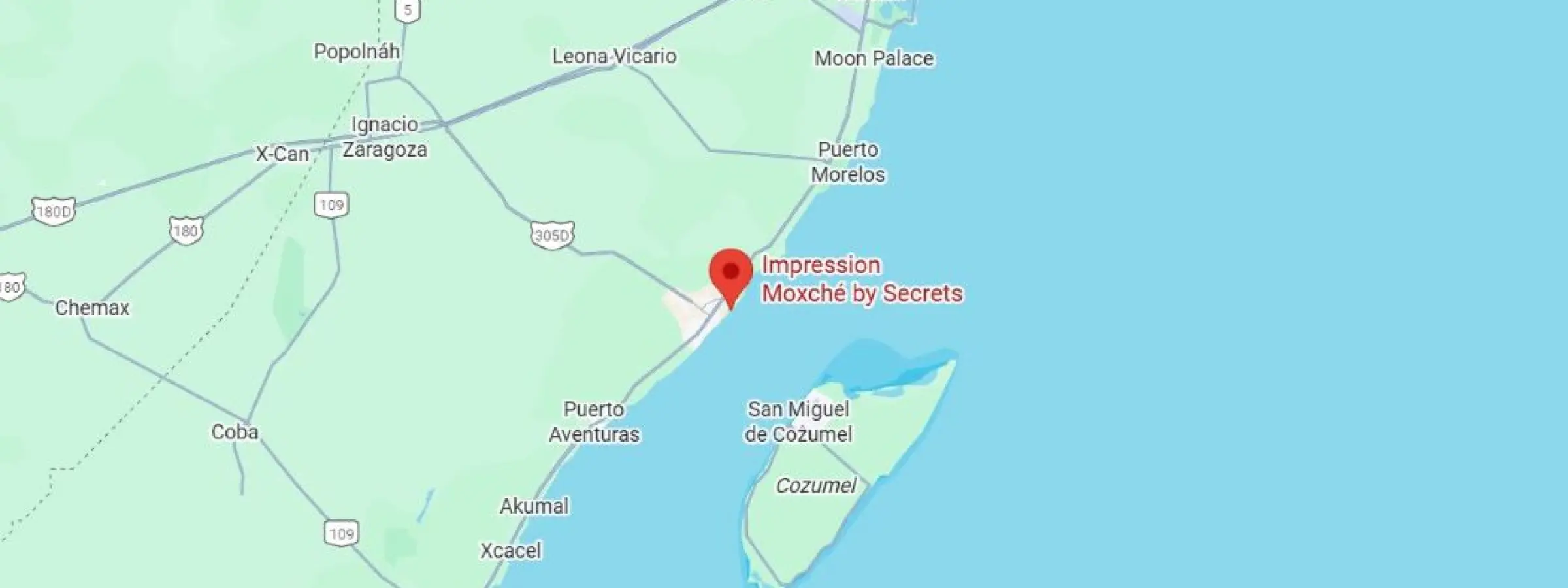 map showing location of impression moxche by secrets in Mexico