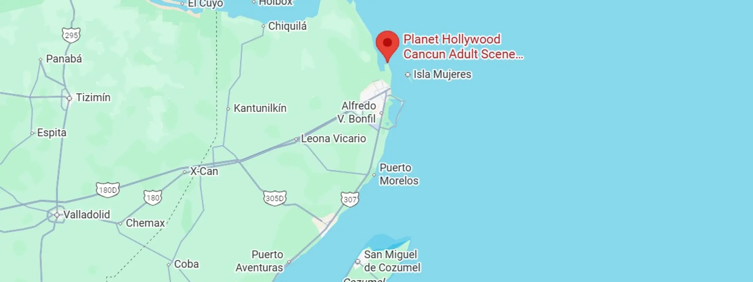 map showing location of planet hollywood adult scene cancun