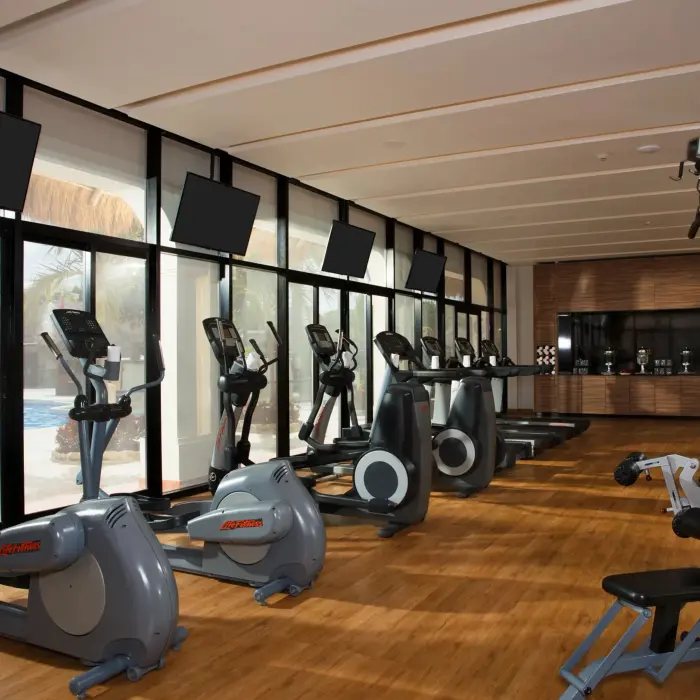 State-of-the-art fitness center at Dreams Sapphire Resort & Spa, keep your goals on track in paradise.