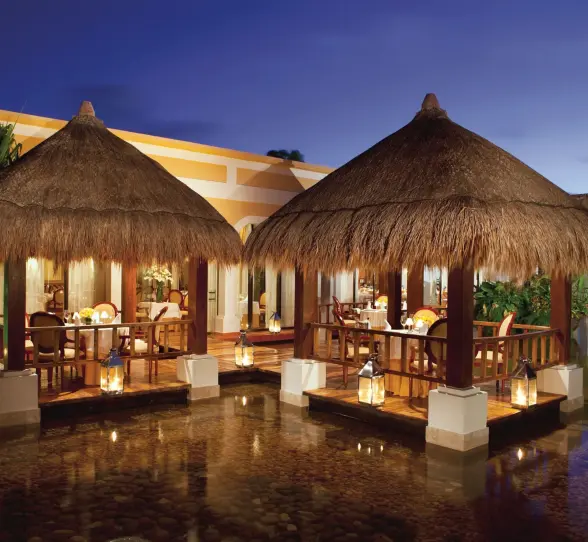 Romantic terrace seating at Paramour, perfect for sunset dinners and French fine dining under the stars.