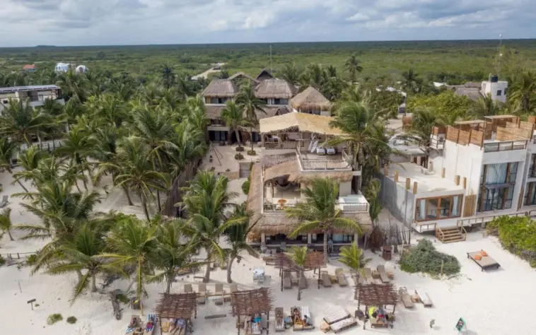 aerial view of Dune Boutique Hotel in Tulum