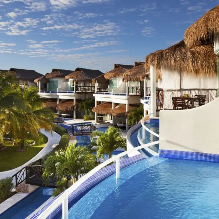 casitas with private pools and resort gardens at El Dorado Casitas Royale