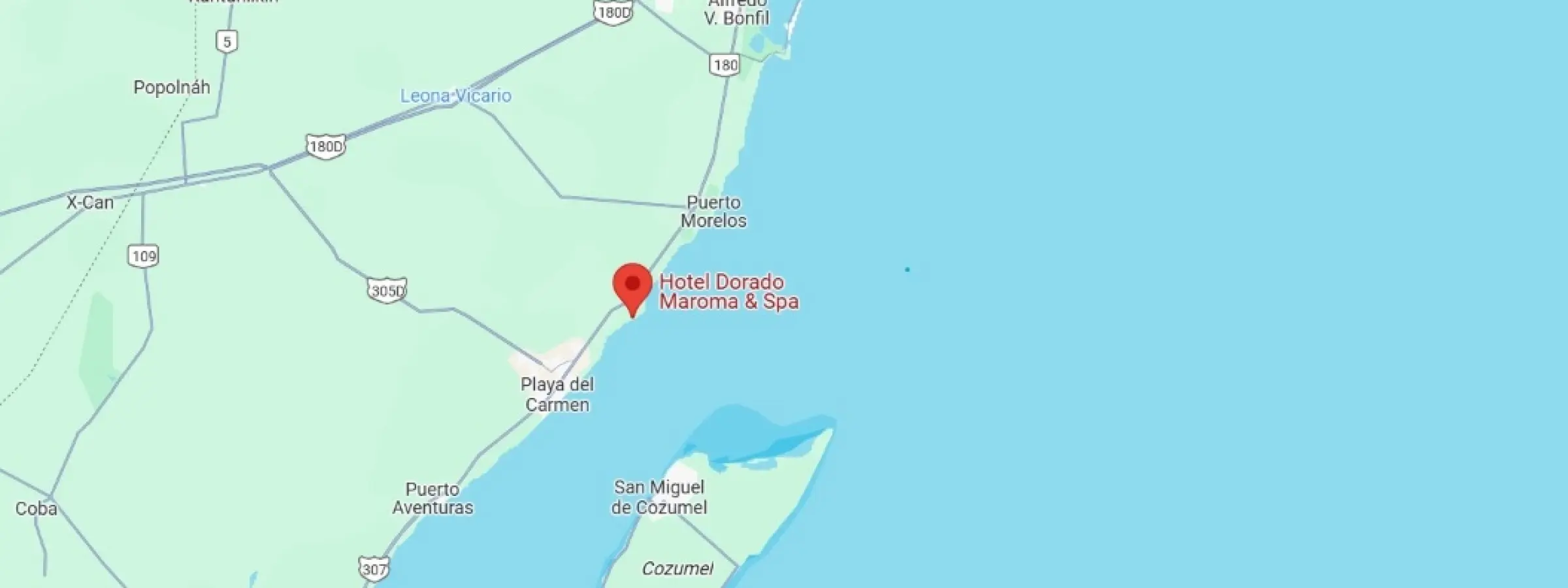 map showing location of El Dorado Maroma in Mexico