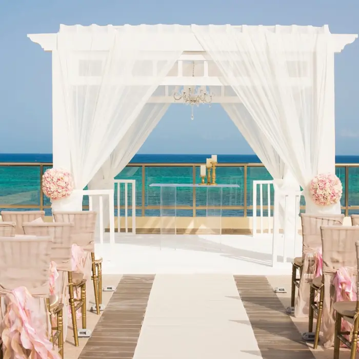 rooftop wedding venue at El Dorado Maroma